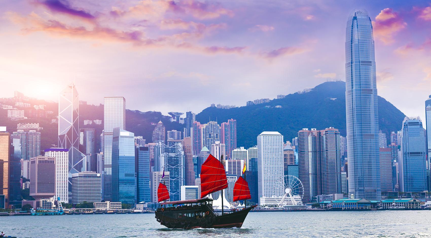 香港維多利亞港與城市建筑